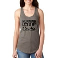 thumbnail image 1 of Women's Racerback Tank Top - Running Late is My Cardio, 1 of 5
