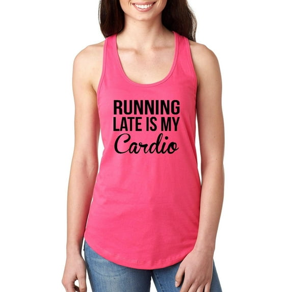 Women's Racerback Tank Top - Running Late is My Cardio