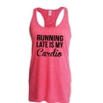thumbnail image 1 of Women's Racerback Tank Top - Running Late is My Cardio, 1 of 5