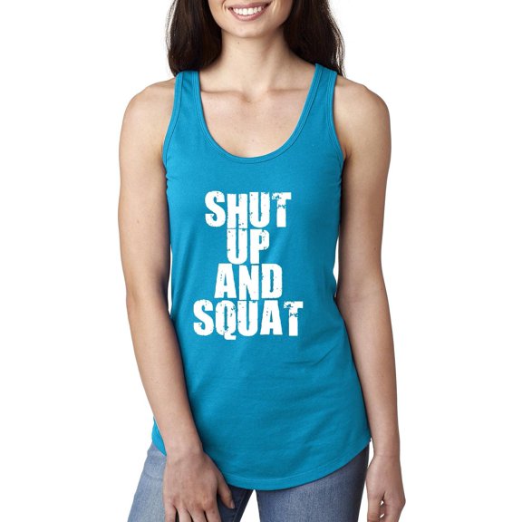 Women's Racerback Tank Top - Shut Up and Squat