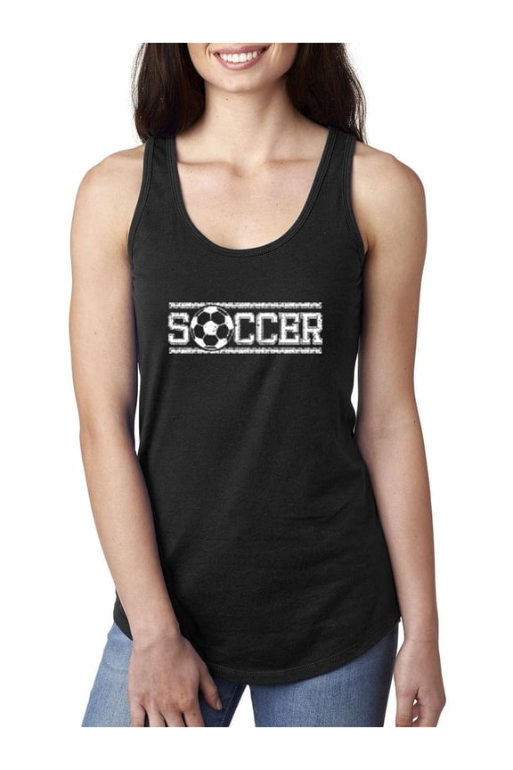 Women's Racerback Tank Top - Soccer Balls