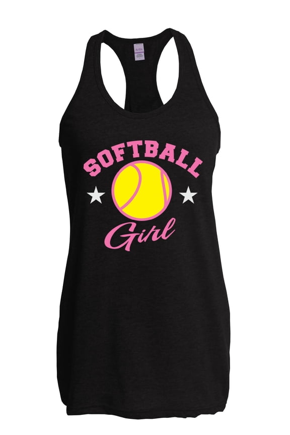 Women's Racerback Tank Top - Softball Girl