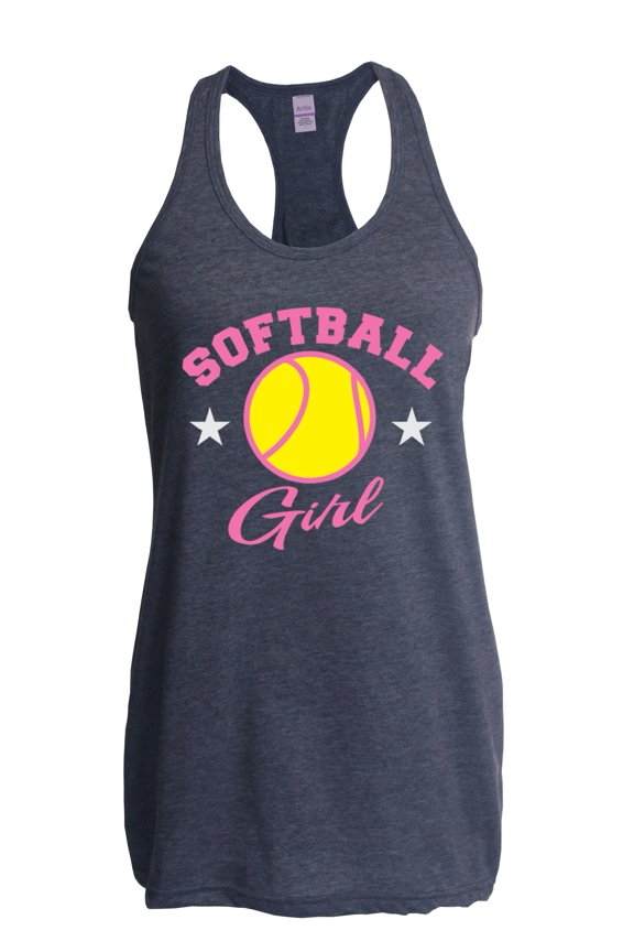 Women's Racerback Tank Top - Softball Girl
