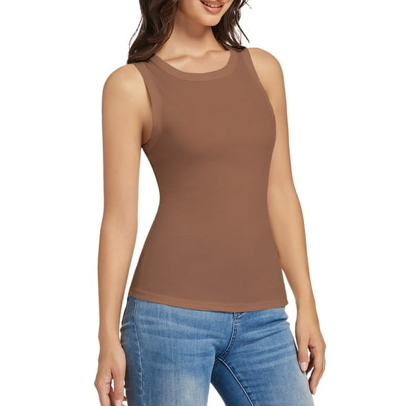 Women's Racerback Tank Top - Sleeveless Slim Fit Cami Shirt, Breathable Stretch Fabric, Casual Summer Blouse