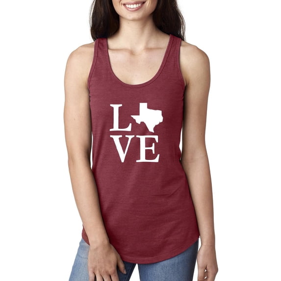 Women's Racerback Tank Top - Texas Flag
