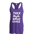 thumbnail image 1 of Women's Racerback Tank Top - Thick Thighs Save Lives, 1 of 5