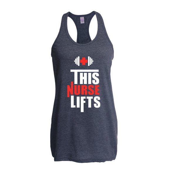 Women's Racerback Tank Top - This Nurse Lifts