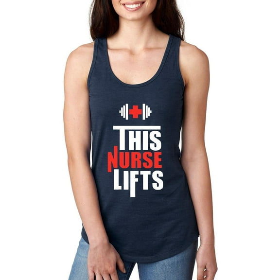 Women's Racerback Tank Top - This Nurse Lifts