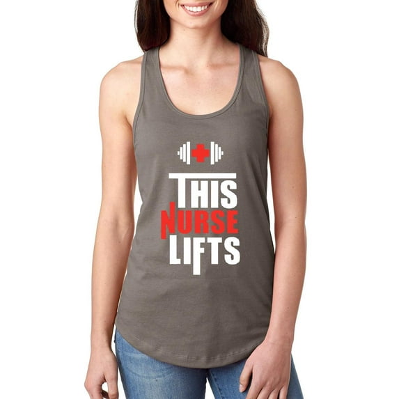 Women's Racerback Tank Top - This Nurse Lifts