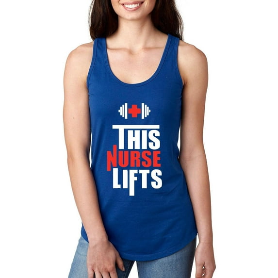 Women's Racerback Tank Top - This Nurse Lifts