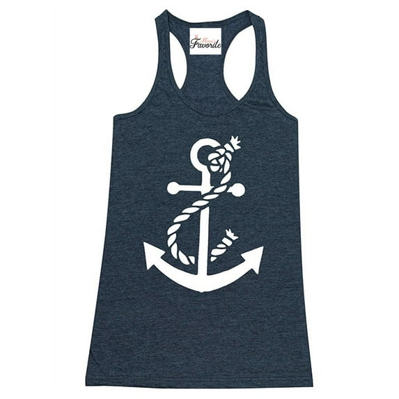 Women's Racerback Tank Top - White Anchor