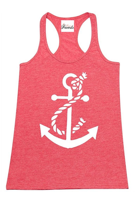 Women's Racerback Tank Top - White Anchor