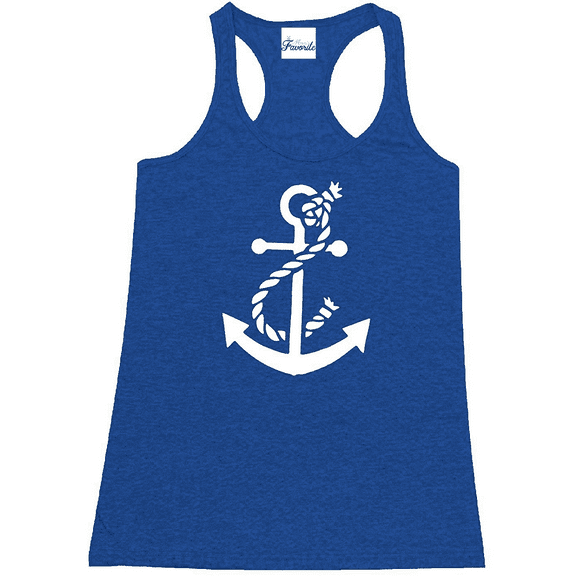 IWPF - Women's Racerback Tank Top - White Anchor