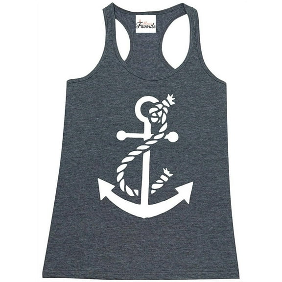Women's Racerback Tank Top - White Anchor