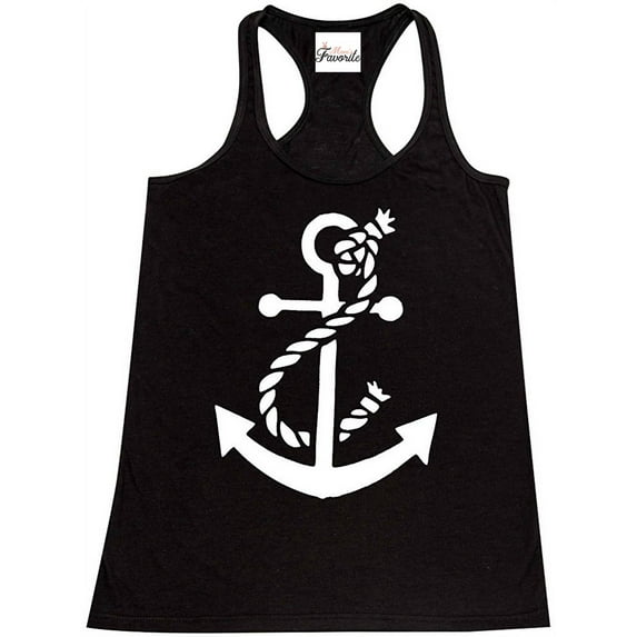 IWPF - Women's Racerback Tank Top - White Anchor