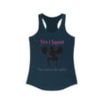 thumbnail image 1 of "Women's Racerback Tank Top - 'Yes I Squat' Gym Workout Shirt", 1 of 2