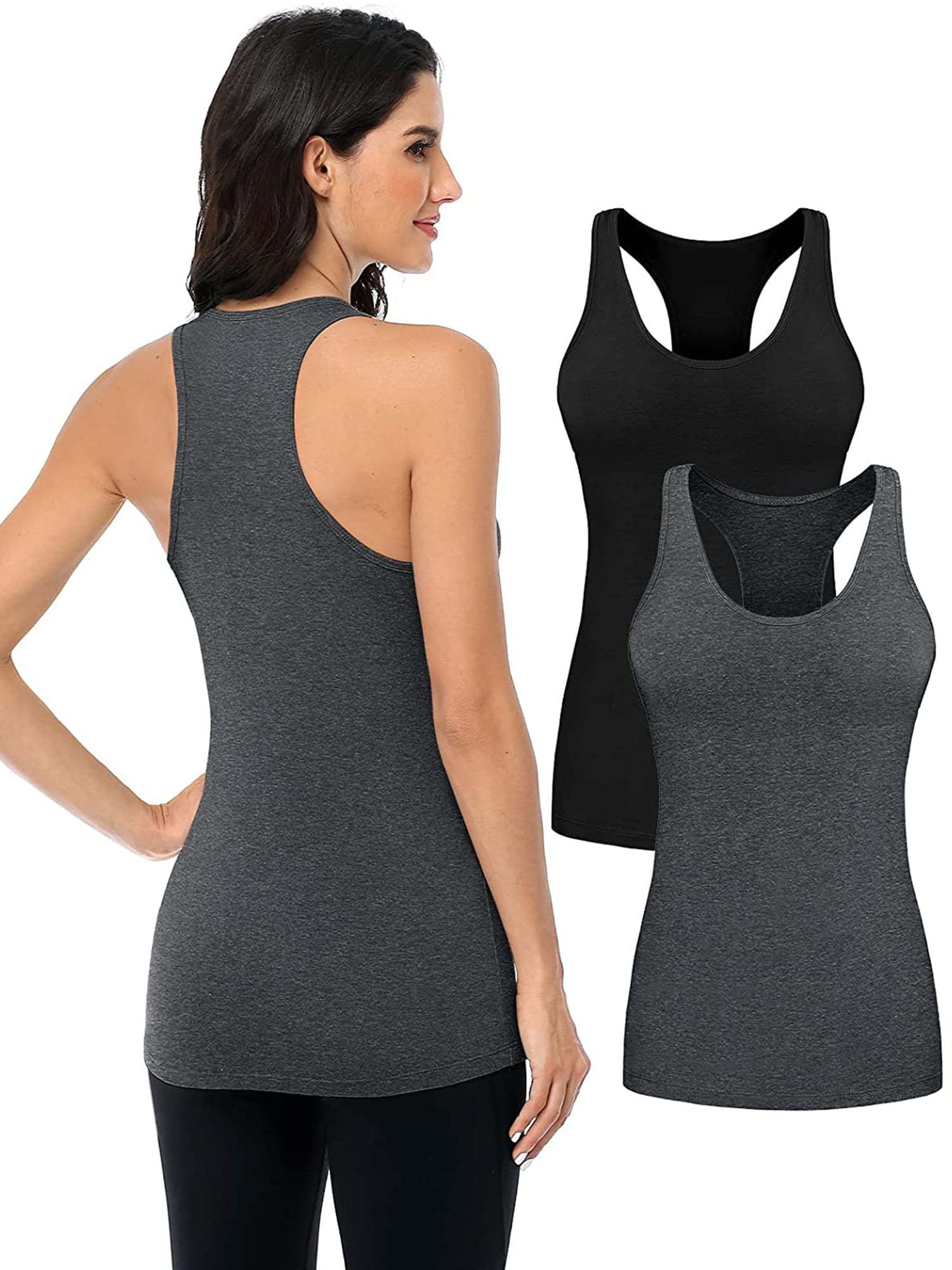 As Rose Rich Workout Tops for Women Racerback Yoga Tank Tops, XL