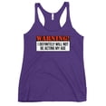 thumbnail image 1 of Women's Racerback Tank WARNING (Purple Rush, XS), 1 of 1