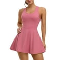 thumbnail image 1 of Women's Racerback Tennis Golf Dress with Shorts and Built-in Bra Athletic Dress with Pockets, 1 of 8
