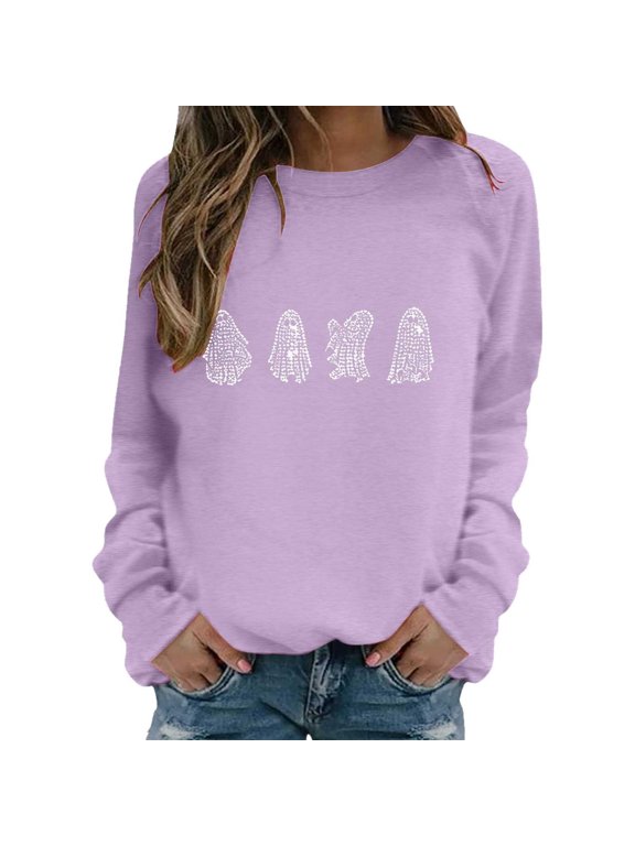 Women's Raglan Sleeve Crewneck Sweatshirt Cloud Simple Graphic Loose Fit Long Sleeve Casual Tops