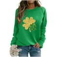 thumbnail image 1 of Women’s Raglan Sleeve Pullover Irish Green Outfits 2026 Fashion Tops Casual Printed Sweatshirt Holiday Party Clothing Comfy Round Neck Shirts Classic Knit Top, 1 of 5