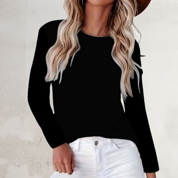 Women's Raglan Sleeve Round Neck Top, Long Sleeve Casual Blouse, Loose Fit Comfort Shirt, Soft Rayon Blend Pullover, Everyday Relaxed Wear, Versatile Layering Piece Black XL