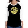 thumbnail image 1 of Women's Raglan Word Art T-shirt - Halloween Bats, 1 of 2