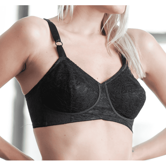 Style 2101 | Expandable Cup Wireless Shaper Bra - Black