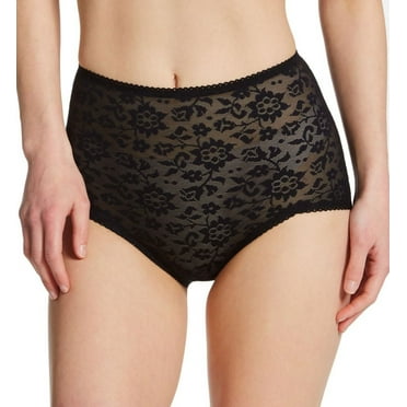 Rago Women's V Leg Extra Firm Control Brief Panty with Floral Lace – Style 41