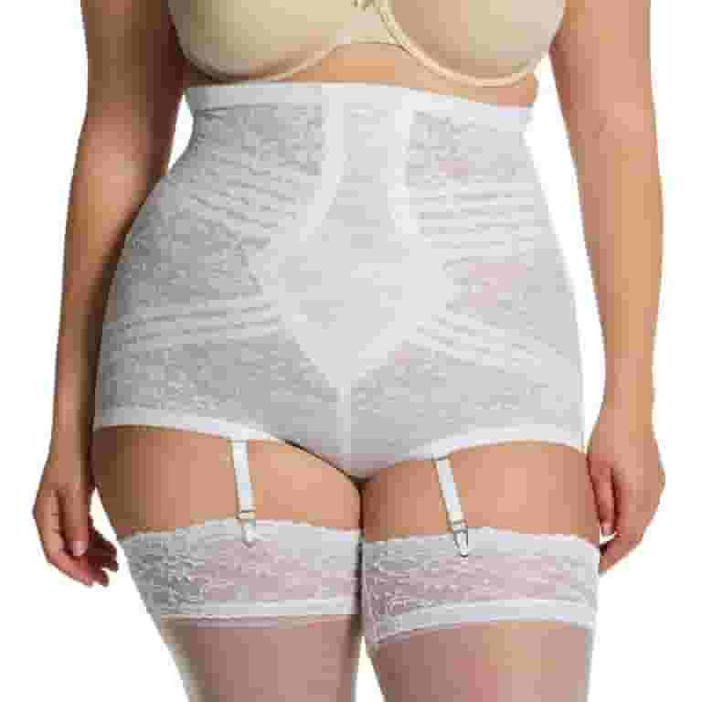Rago Women's Lacette No Roll High Waist Brief, Firm Shaping
