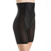 Women's Rago 6210 Extra Firm High Waist Long Leg Shaper with Zipper (Black 2X)