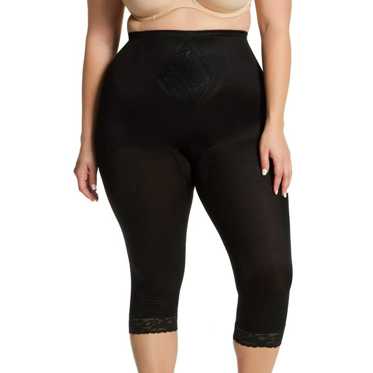 Women's Rago 6265X Plus Diet Minded Capri Pant Liner (Black 3X)