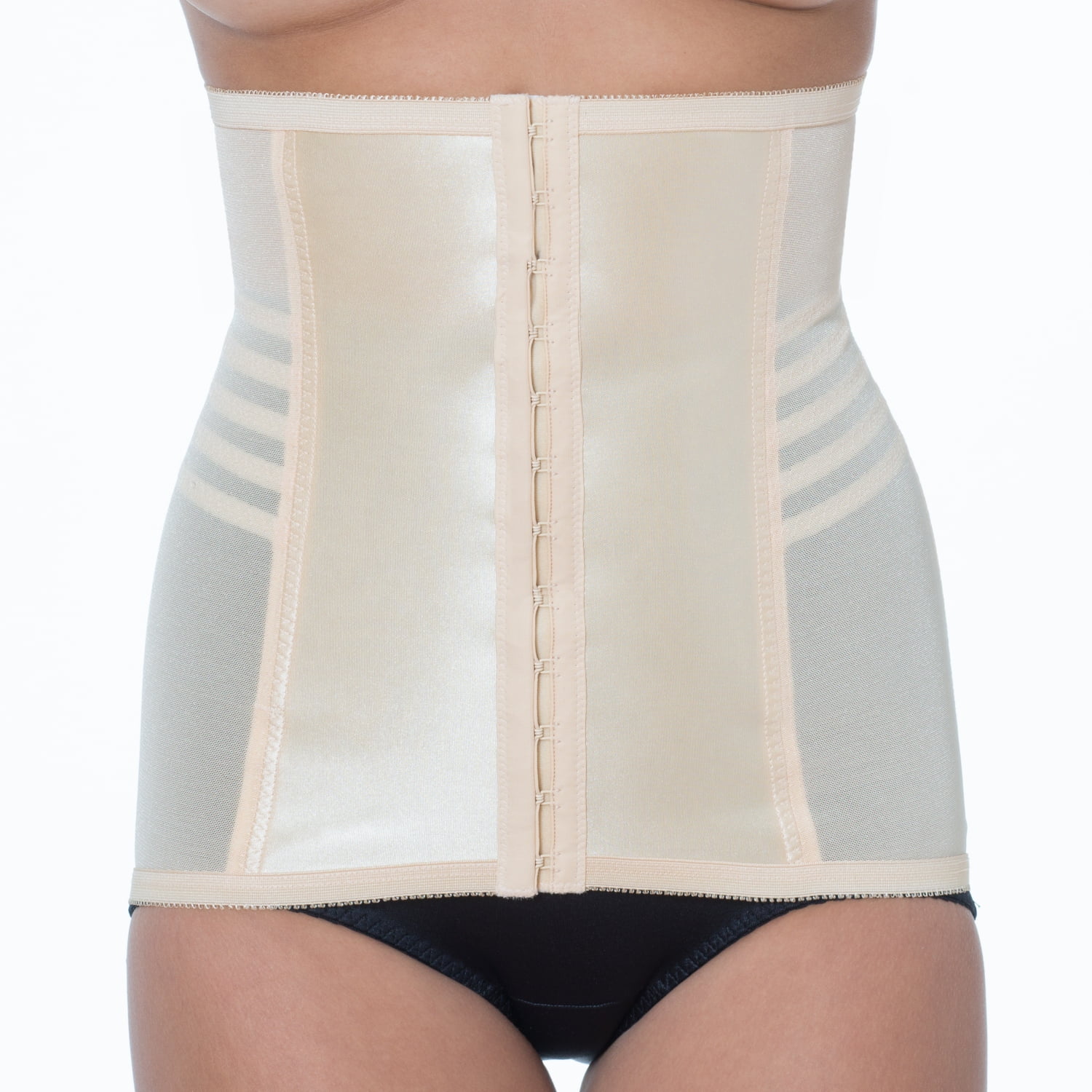 Shapette Powermesh Satin Panel Waist Cincher