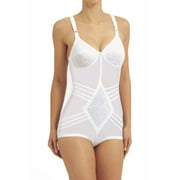 Women's Rago 9051 Shapette Body Briefer with Contour Bands (White 40DD)
