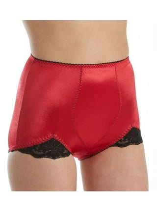 Women's Rago 1357 Lacette Extra Firm Shaping Girdle With Garters (Red/Black  XL)