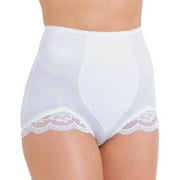 Women's Rago 919 Light Shaping V Leg Brief Panty with Lace (White XL)