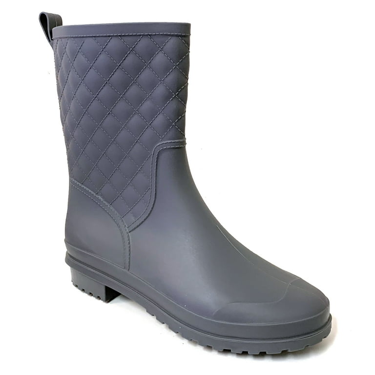 Women s Rain Boots Block Heel Short Garden Work Shoes
