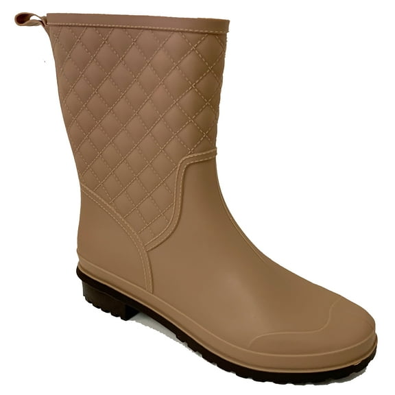 Women's Rain Boots Block Heel Short Garden Work Shoes