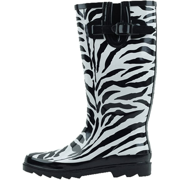 Women's Rain Boots Rubber Waterpoof Mid Calf Colors Wellie Snow Wellington