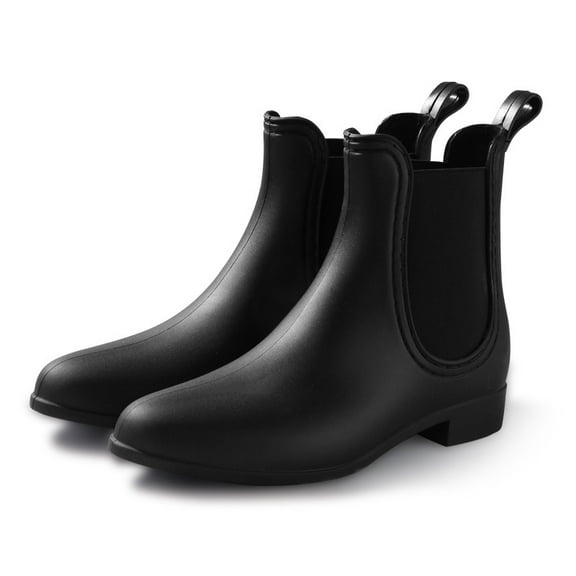 Women's Rain Boots - Waterproof Ankle-Length Garden & Black Shoes