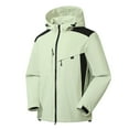 thumbnail image 1 of Women's Rain Jacket with Hood Warm Coat Raincoats Windbreaker Rain Jacket Hooded Windproof Outdoor Hooded Raincoat Jacket, 1 of 2