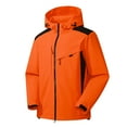 thumbnail image 1 of Women's Rain Jacket with Hood Warm Coat Raincoats Windbreaker Rain Jacket Hooded Windproof Outdoor Hooded Raincoat Jacket, 1 of 2