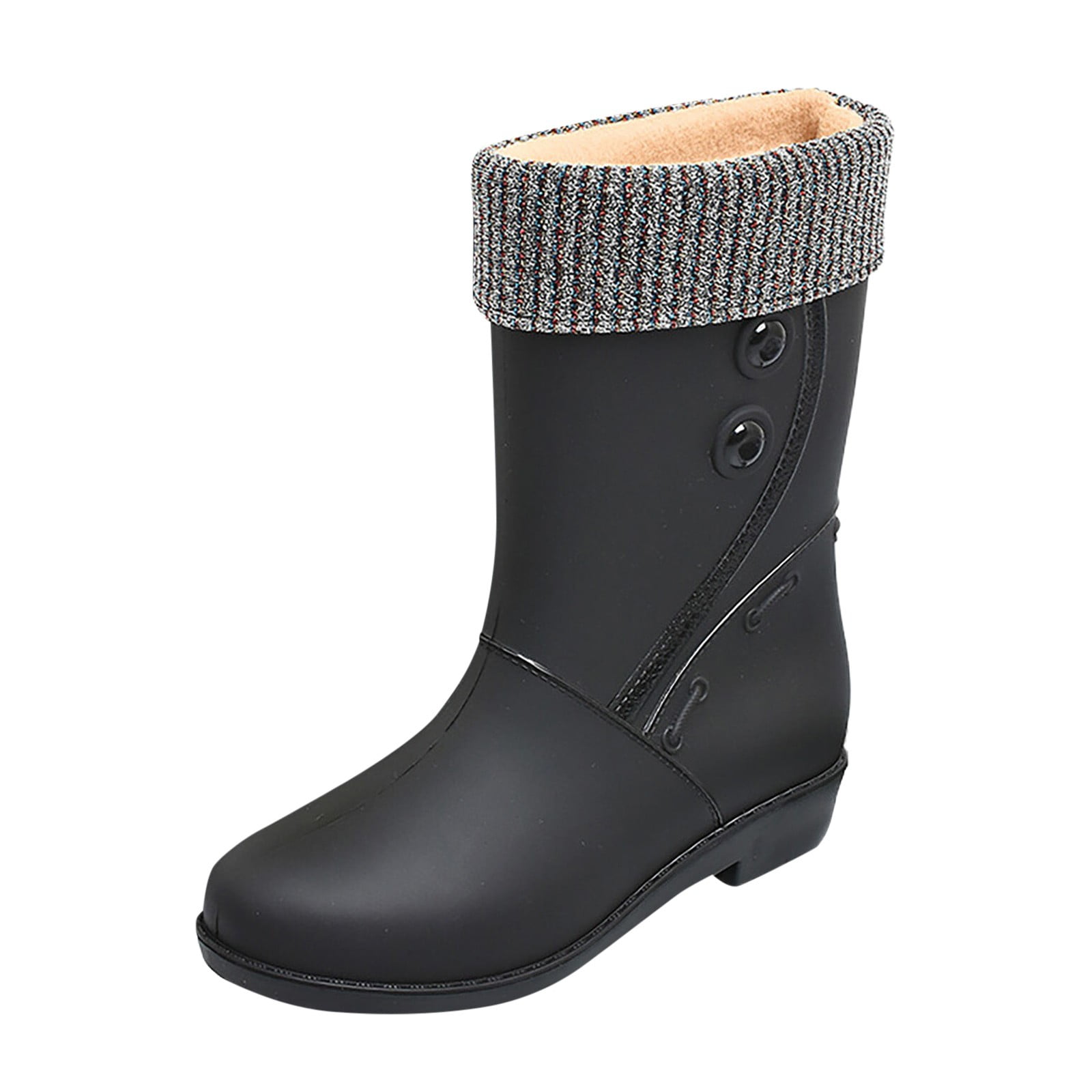 Women's Rain Shoes Comfortable Light Ankle Rain Boots Outdoor Frosted Footwear for All Weather Situations