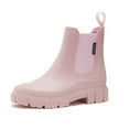 thumbnail image 1 of Women's Rain Shoes Fashionable Short Tube Low Top Solid Color Non- Thick Rain Boots for Women, 1 of 9