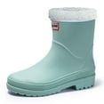 thumbnail image 1 of Women's Rain Shoes Winter Lined Rain Boots With Reinforced Edging And Soles Mid Calf Rubber Boots For Daily Use, 1 of 6
