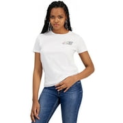 Womens Rainbow Cherry Graphic Cotton Easy T-Shirt Pure White S