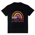 thumbnail image 1 of Women's Rainbow Mom And Bonus Mom I Rock Them Both T-Shirt S-4XL, 1 of 5