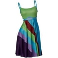 thumbnail image 1 of Women's Rainbow Sexy Mini Print Bodycon Multicolor Cut-Out Dress, 1 of 6
