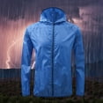 thumbnail image 1 of Women's Raincoat Jacket | Breathable Lightweight Water-Resistant Maxi Coat With Foldable Hood | Elastic Drawstring Hem | Long Sleeve | Outdoor Activewear | Polyester | Pull-On Closure, 1 of 3