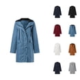 thumbnail image 1 of Women's Raincoats Outdoor Waterproof Windproof Long Sleeve Zipper Hooded Rain Coat with Pockets Rain Jacket Women, 1 of 6